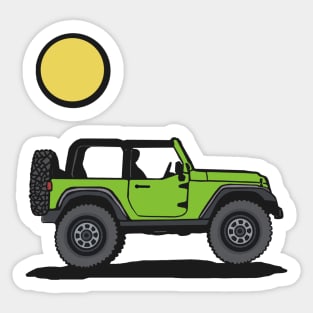 GREEN WRANGLER WITH SUN Sticker